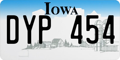 IA license plate DYP454