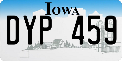 IA license plate DYP459
