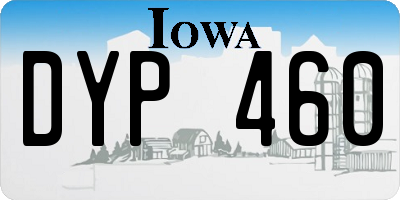 IA license plate DYP460