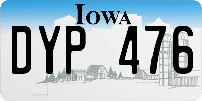 IA license plate DYP476