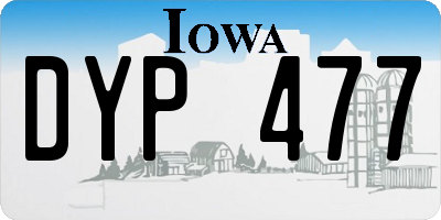 IA license plate DYP477