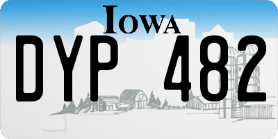 IA license plate DYP482