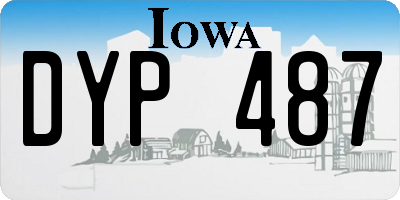 IA license plate DYP487