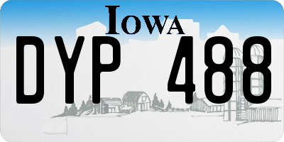 IA license plate DYP488