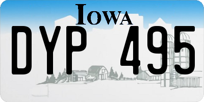 IA license plate DYP495