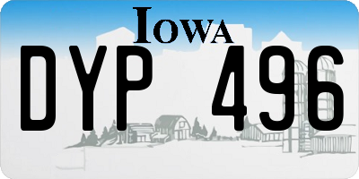 IA license plate DYP496