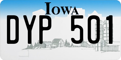 IA license plate DYP501