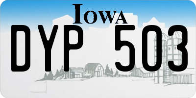 IA license plate DYP503