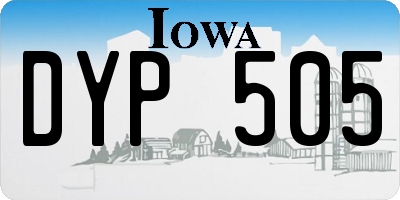 IA license plate DYP505