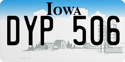 IA license plate DYP506