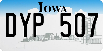 IA license plate DYP507