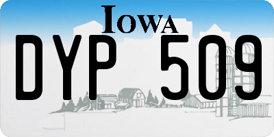 IA license plate DYP509