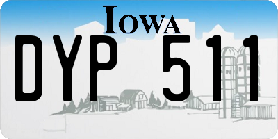 IA license plate DYP511