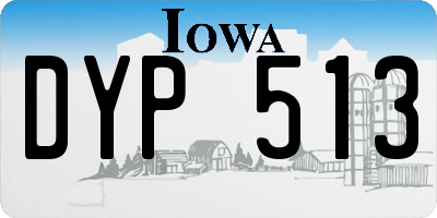 IA license plate DYP513