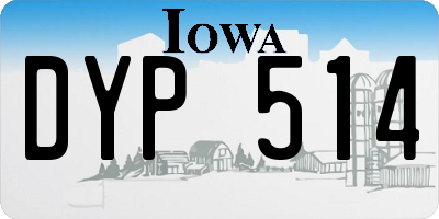 IA license plate DYP514