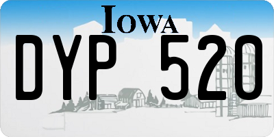 IA license plate DYP520