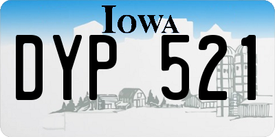 IA license plate DYP521
