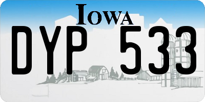 IA license plate DYP533