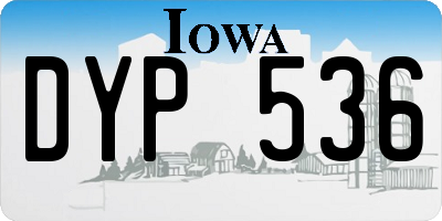 IA license plate DYP536