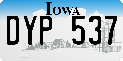 IA license plate DYP537
