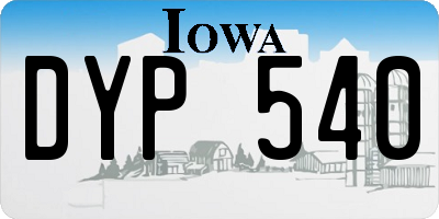 IA license plate DYP540