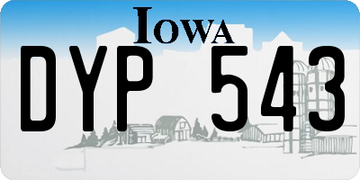 IA license plate DYP543