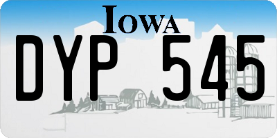 IA license plate DYP545