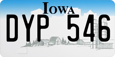 IA license plate DYP546