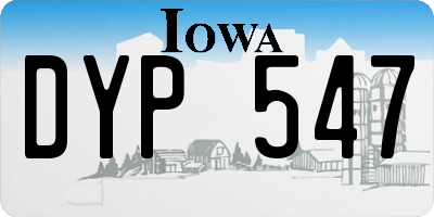 IA license plate DYP547