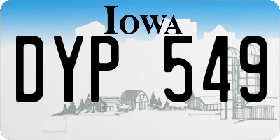 IA license plate DYP549
