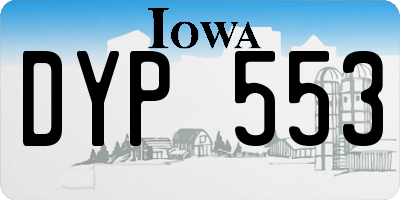 IA license plate DYP553