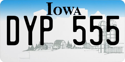 IA license plate DYP555