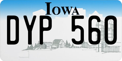 IA license plate DYP560