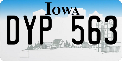 IA license plate DYP563