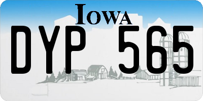 IA license plate DYP565