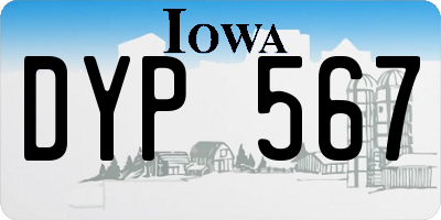 IA license plate DYP567