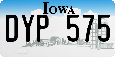 IA license plate DYP575