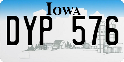 IA license plate DYP576