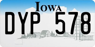 IA license plate DYP578