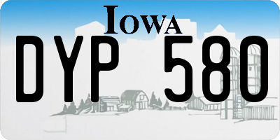 IA license plate DYP580