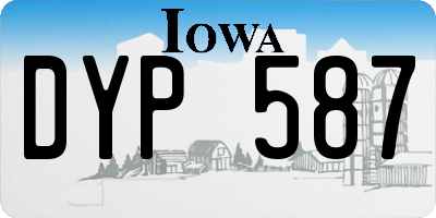 IA license plate DYP587