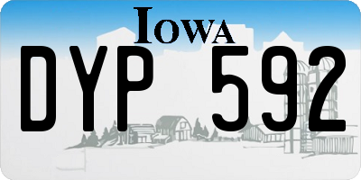 IA license plate DYP592