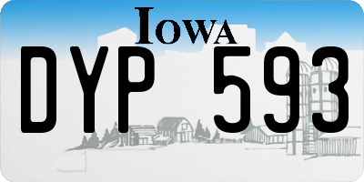 IA license plate DYP593