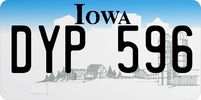 IA license plate DYP596