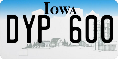 IA license plate DYP600