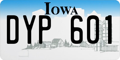 IA license plate DYP601