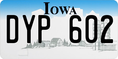 IA license plate DYP602