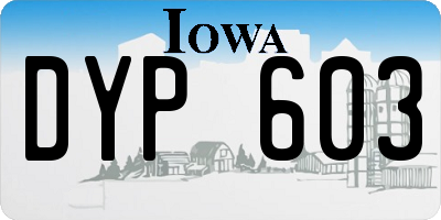 IA license plate DYP603