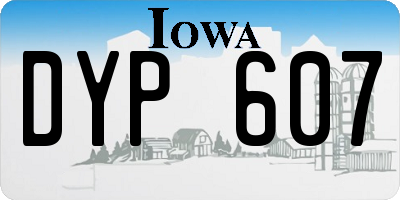 IA license plate DYP607