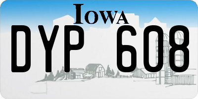 IA license plate DYP608